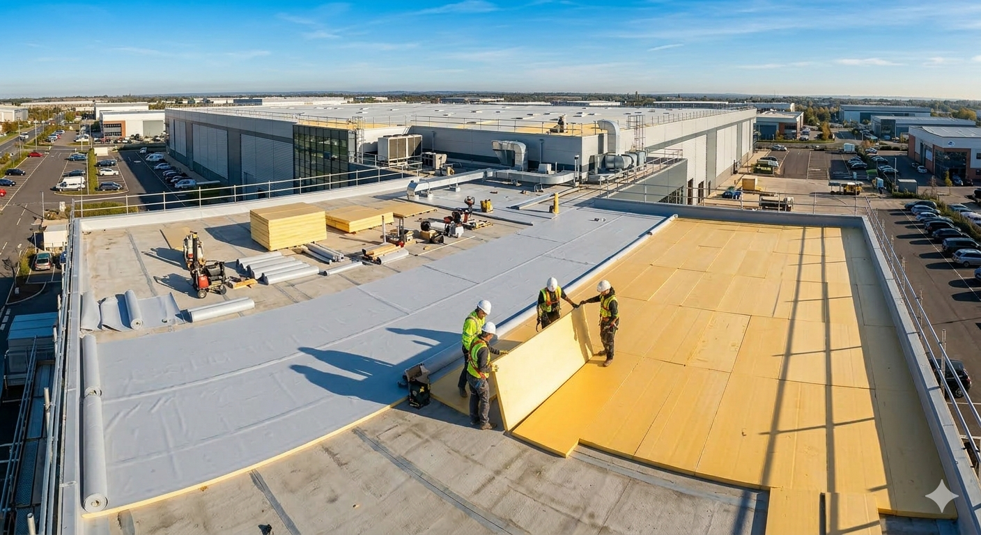 Утепление плоской кровли PIR-плитами