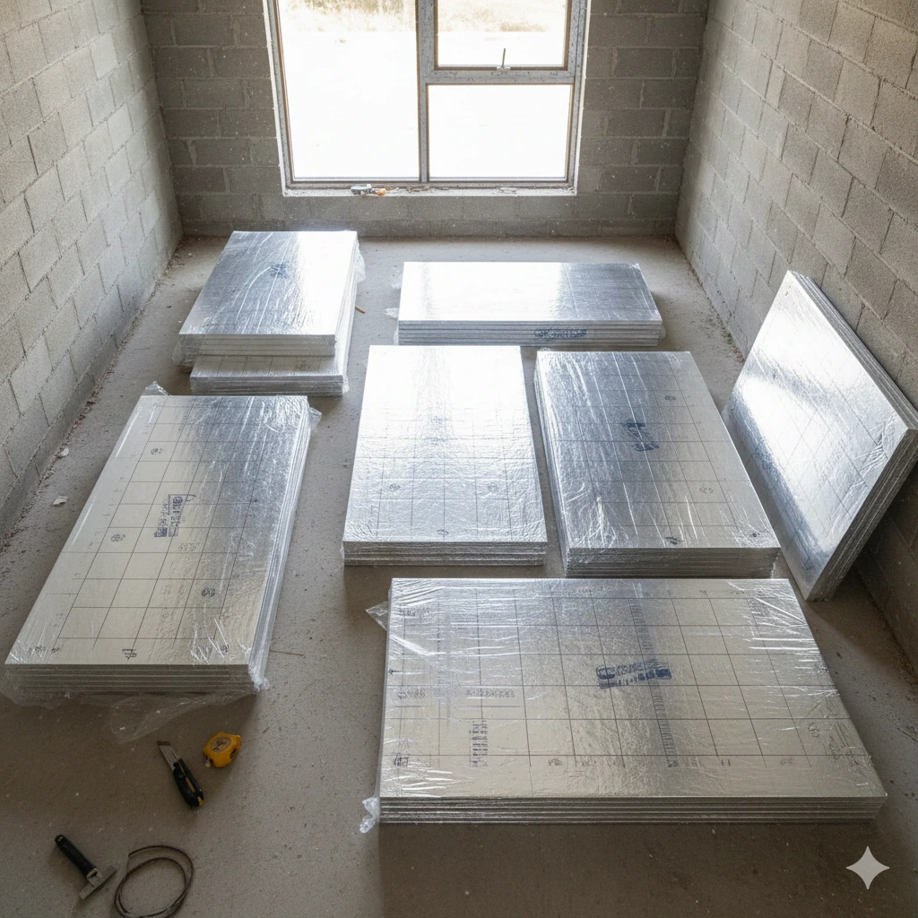 Утепление пола над подвалом PIR-плитами