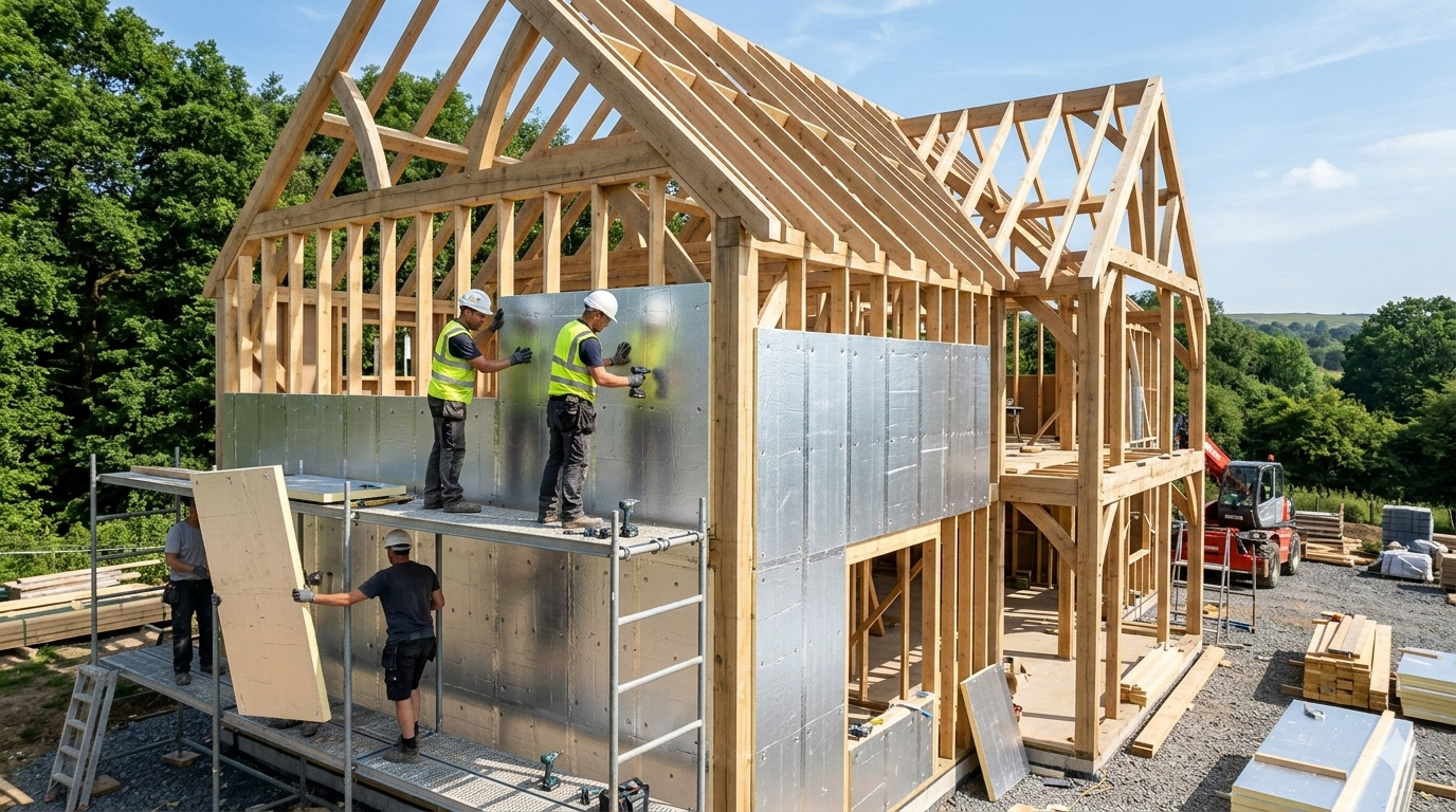 Утепление каркасного дома PIR-плитами