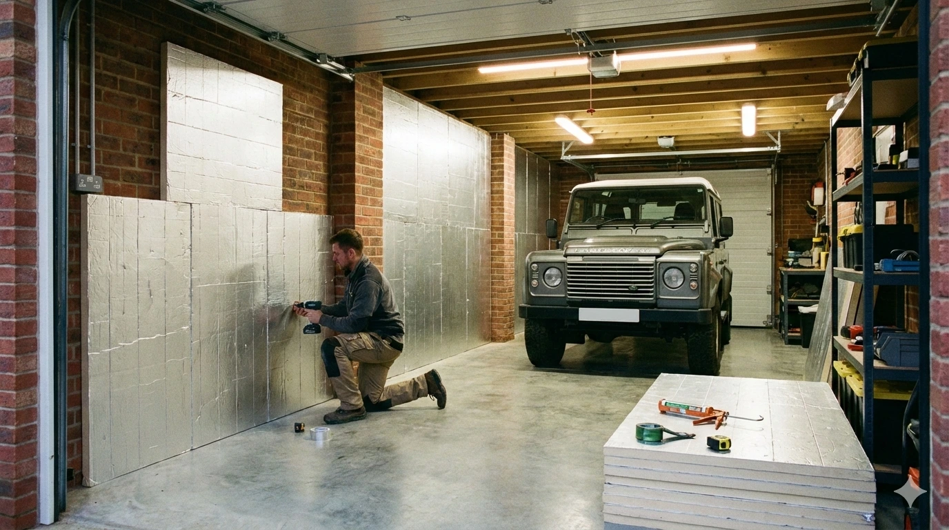 Утепление гаража PIR-плитами