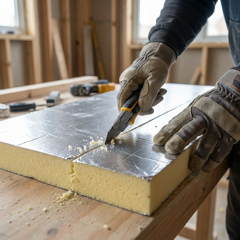 Процесс монтажа PIR плит