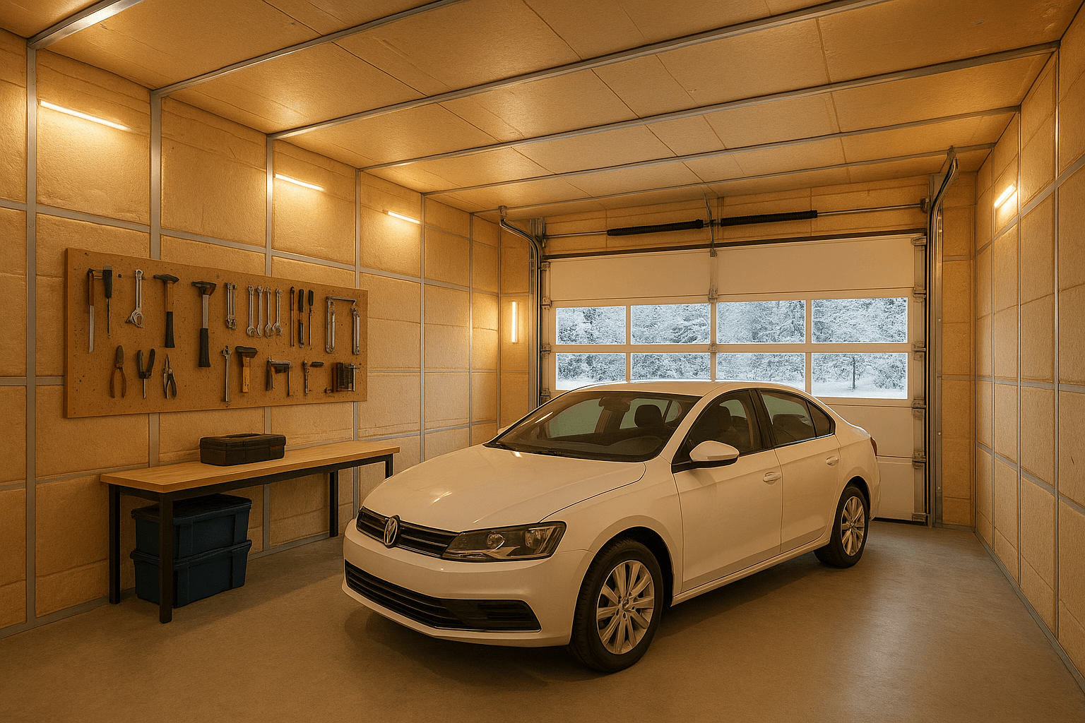 Утепление гаража PIR-плитами